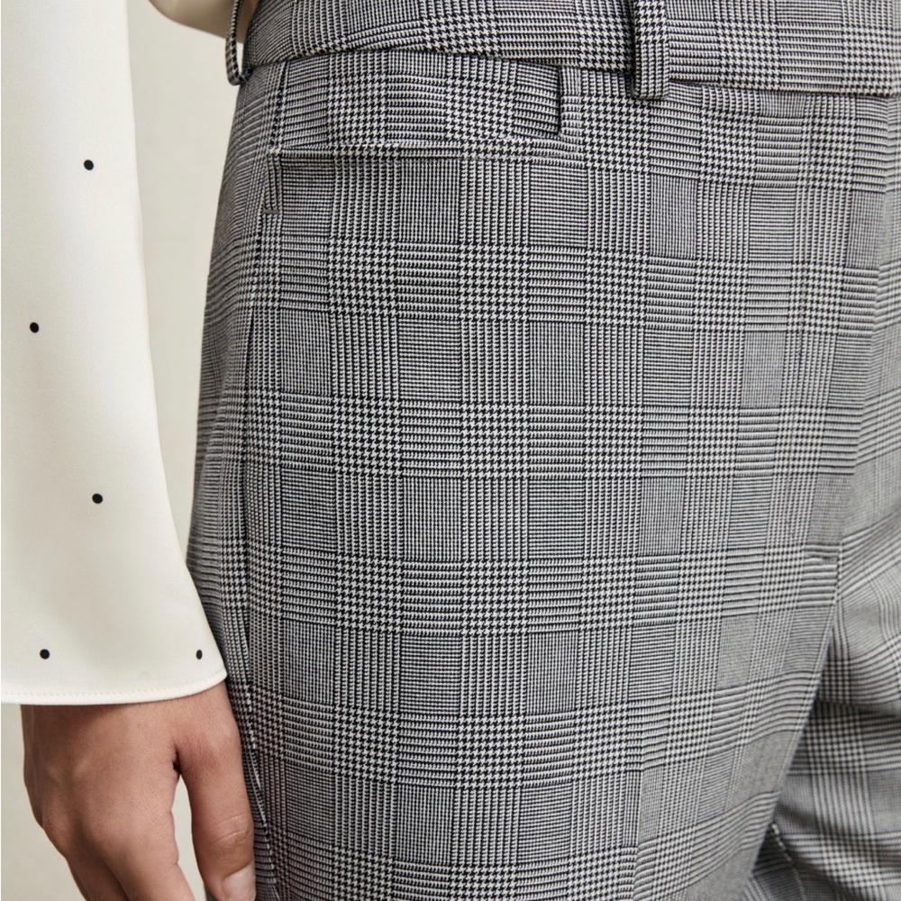Banana Republic Gray Plaid Ankle Pants
